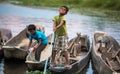 Children playing in Chitwan National Park, Nepal Royalty Free Stock Photo