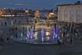 Ukraine, Kiev .Podol . Post square, fountains. Royalty Free Stock Photo