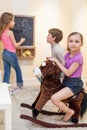 Children playing in the gameroom