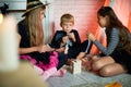 Children Playing Games at Halloween Party Royalty Free Stock Photo
