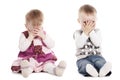 Children playing hide and seek Royalty Free Stock Photo