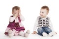 Children playing hide and seek Royalty Free Stock Photo