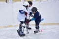 Children playing hockey