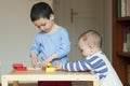 Children playing at home Royalty Free Stock Photo