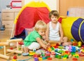 Children playing at home