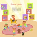 Children playing in Kindergarten Royalty Free Stock Photo