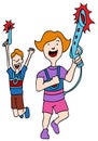 Children Playing Laser Tag Royalty Free Stock Photo