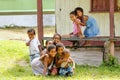 Children playing in Lavena village on Taveuni Island, Fiji