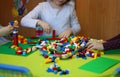 Children playing with lego