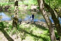 Children Playing Outside at the River