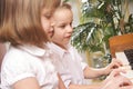 Children Playing the Piano Royalty Free Stock Photo