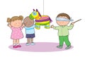 Children playing Pinata