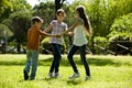 Children playing ring-around-the-rosy Royalty Free Stock Photo