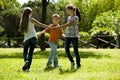 Children playing ring-around-the-rosy Royalty Free Stock Photo