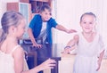 Children playing romp game Royalty Free Stock Photo