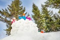 Children playing snowball fight game Royalty Free Stock Photo