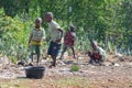 Children playing on the street in Africa Royalty Free Stock Photo