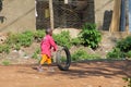 Children playing on the street in Africa Royalty Free Stock Photo