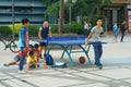 Shenzhen, China: Children Playing Table Tennis Fitness