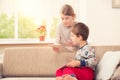 Children playing with tablet pc Royalty Free Stock Photo