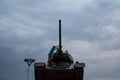 Children playing on the Tank Monument erected to commemorate the 1992 Transnitria civil war