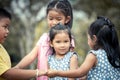 Children playing together in the park