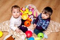 Children playing with toys Royalty Free Stock Photo