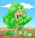 Children playing tree house