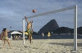 Children playing volley-ball on a beach in Rio de Janeiro, Brazil. Royalty Free Stock Photo