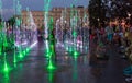 Children playing in a water fountain in Lublin Royalty Free Stock Photo