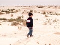 Child at desert