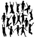 Children Plying Silhouettes