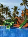 Children pool and slide water park, Muscat Oman Royalty Free Stock Photo