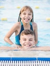 Children in pool Royalty Free Stock Photo