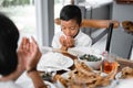 Children pray muslim open arm Royalty Free Stock Photo