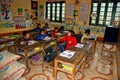 Children in primary school in Sapa Valley north Vietnam Royalty Free Stock Photo