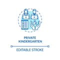 Children private kindergarten concept icon