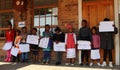 Children protest against abuse Johannesburg South Africa