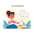 Children psychology. Learning disabilities. Dislexia or adhd diagnostic