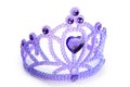 Children purple blue crown with plastic gem