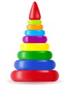 Children pyramid toy vector illustration