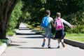 Children ran away from school with the lessons in good weather