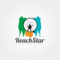 Children Reach star vector logo design,dream kids