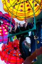 Children riding amusement park ride Royalty Free Stock Photo