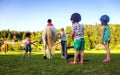 Children riding horse