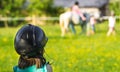 Children riding horse