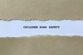 children road safety on white paper