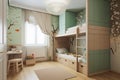 children room Interior design kids room design unisex furniture colorful Royalty Free Stock Photo