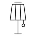 Children room lamp icon, outline style
