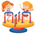 Children roundabout playground cartoon